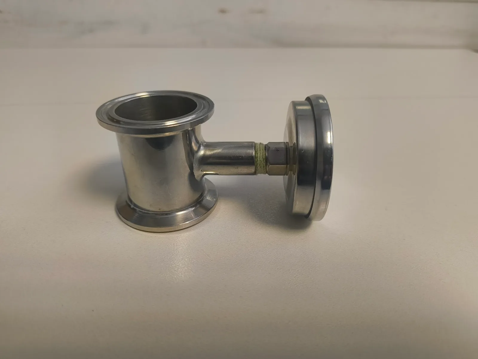 Raccord TC 1.5" avec thermomètre intégré — image 1/3